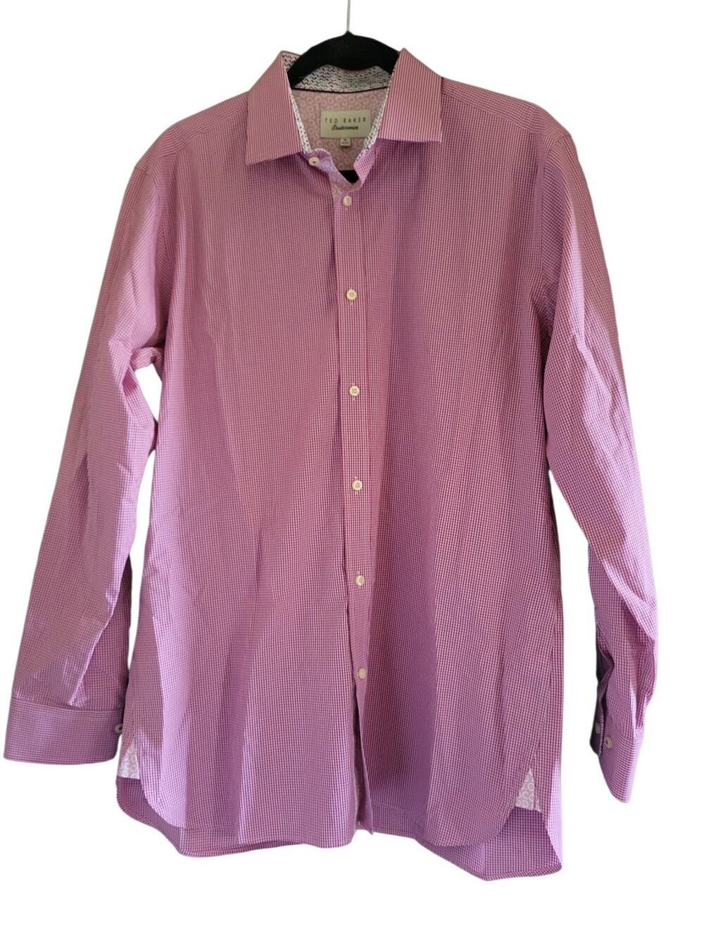 TED BAKER Micro Check Dress Shirt sz 16 32/33